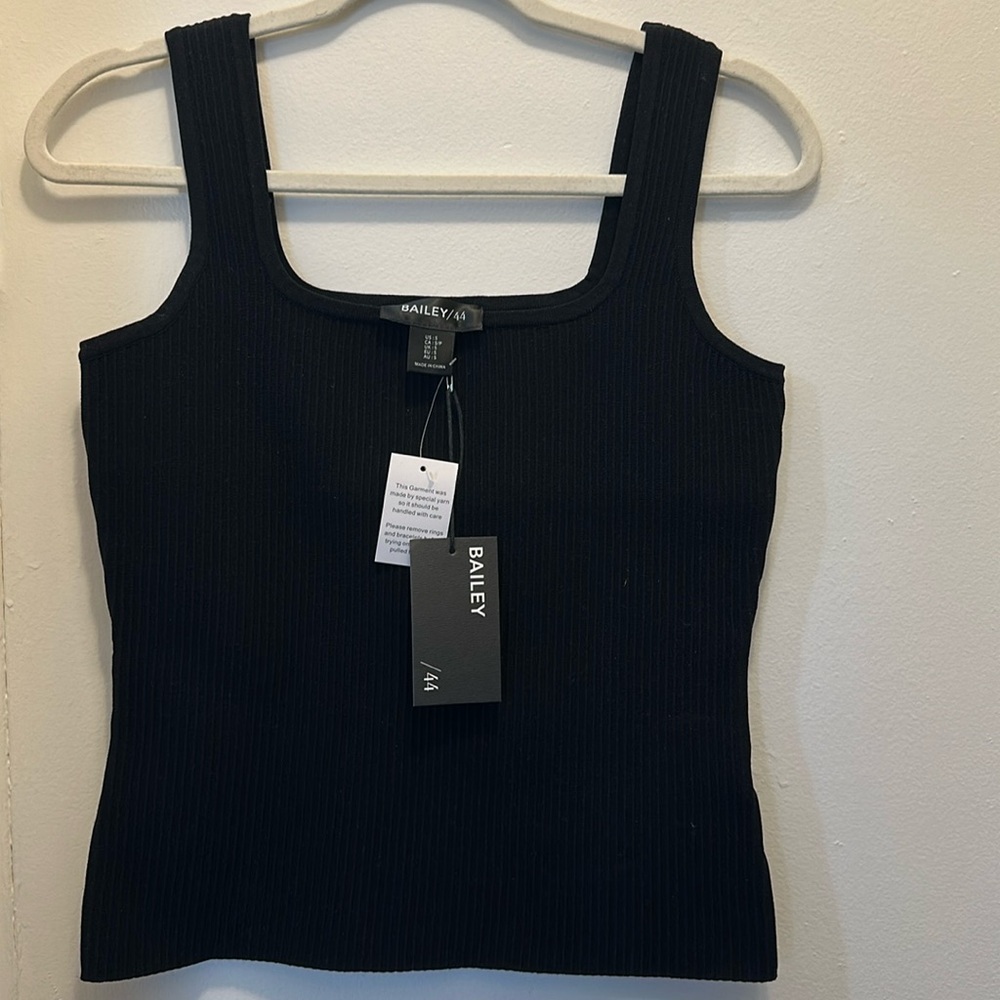 Bailey 44 Women's Black Ribbed Tank Top